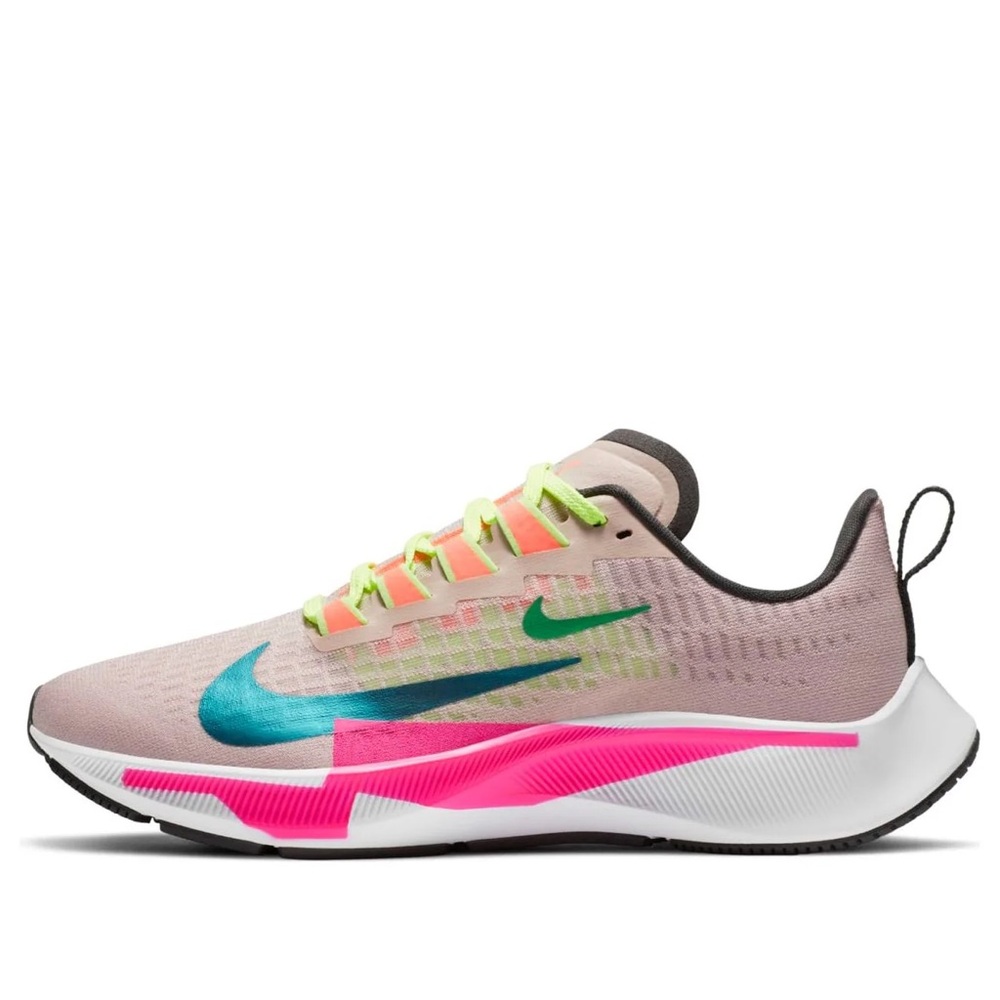 Nike Women's Pink Teal and Neon Running Shoe